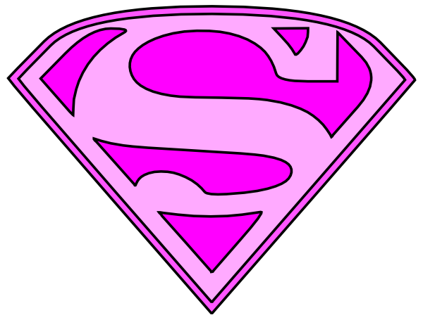 Pink Superman Logo Clip Art At Clker Com   Vector Clip Art Online