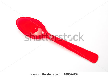 Plastic Spoon Clipart A Red Spoon Made Of Plastic