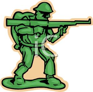 Plastic Toy Soldier   Royalty Free Clipart Picture