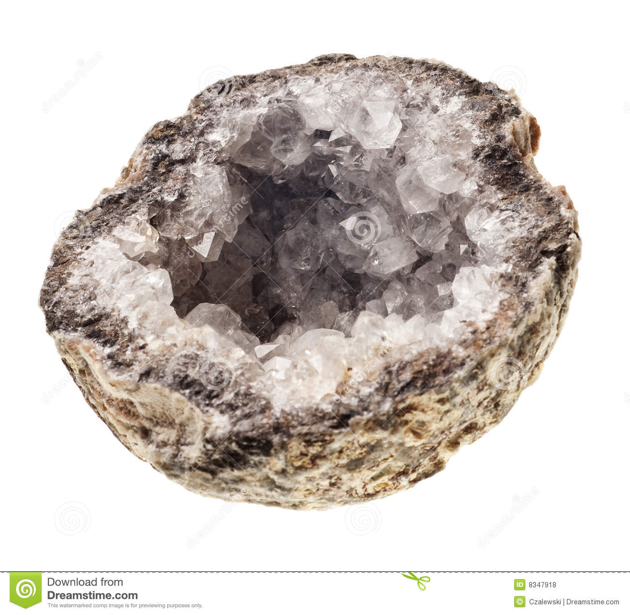 Quartz Crystal Geode Isolated Royalty Free Stock Photos   Image
