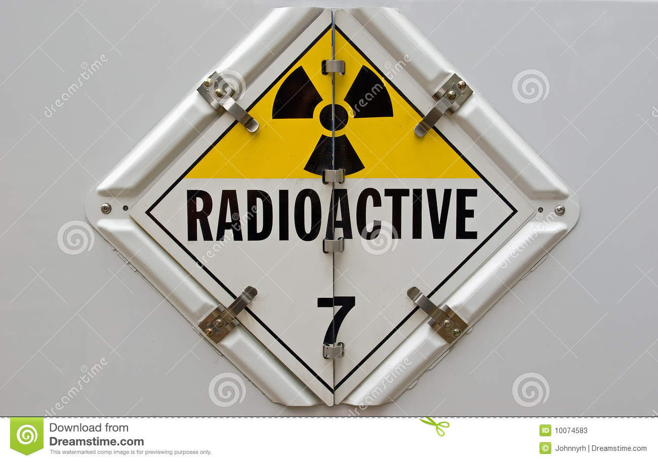 Radioactive Hazmat Placard For Transportation Vehicles 