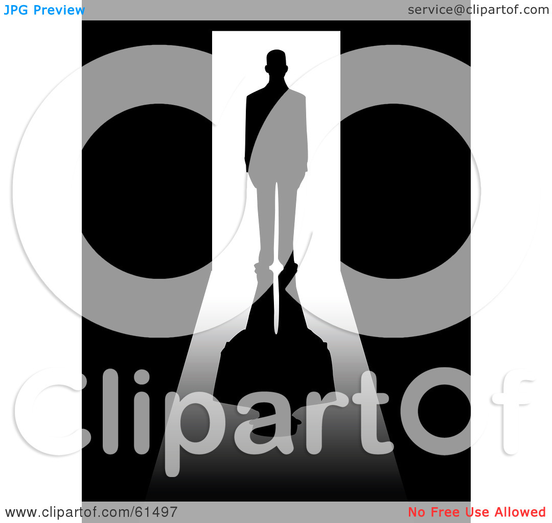 Royalty Free  Rf  Clipart Illustration Of A Silhouetted Mystery Man