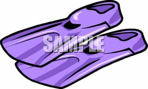 Scuba Flippers   Royalty Free Clipart Picture