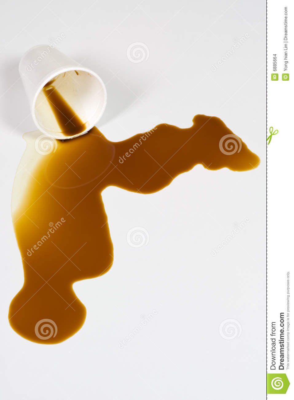 Spilled Coffee Stock Images   Image  6885664