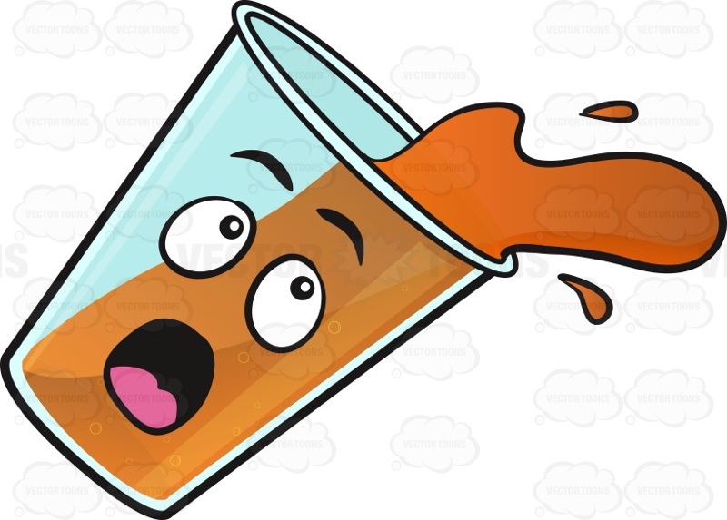 Spilled Drink In Glass Emoji   Vector Graphics   Vectortoons Com