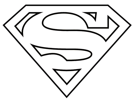 Superman Logo Black And White Clipart   Free Clipart
