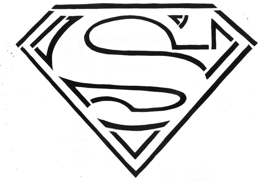 Superman Logo Stencil Superman