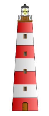 Building Coast Lighthouse Ocean Red And White Stripes