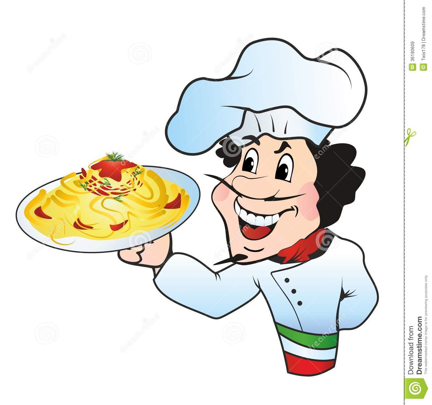 Chef With A Plate Of Spaghetti Royalty Free Stock Images   Image