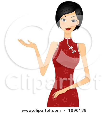 Chinese New Year Woman Presenting In A Red Dress By Bnp Design Studio