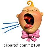 Clay Sculpture Clipart Baby Screaming Royalty Free 3d Illustration By