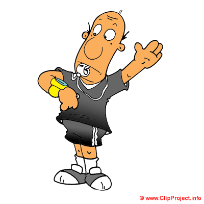 Clip Art Title  Football Referee Cartoon