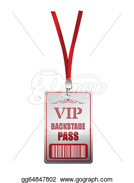 Clipart Backstage Pass Vip Illustration Design Over A White Picture