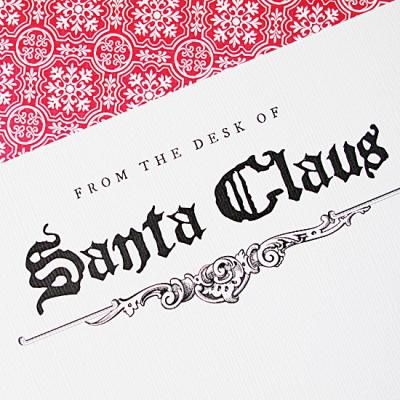 From The Desk Of Santa Claus Letterhead  Santa Claus