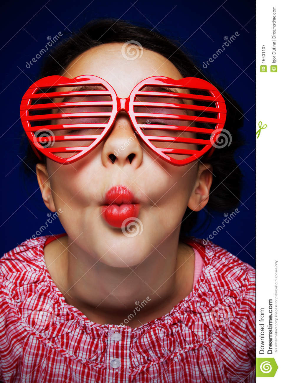 Gril With Shutter Shades Royalty Free Stock Photography   Image    