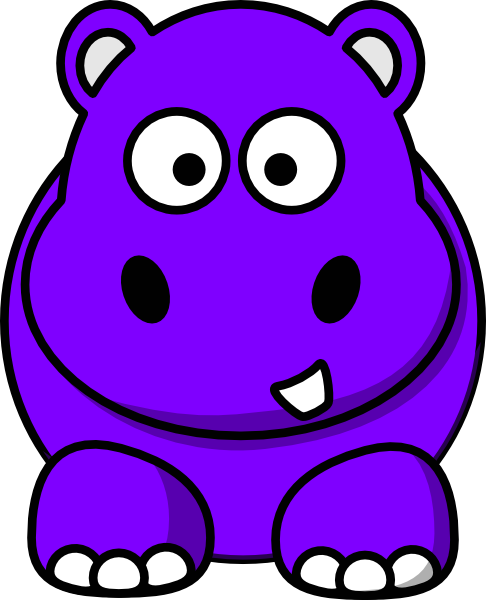 Hippo Purple Clip Art At Clker Com   Vector Clip Art Online Royalty