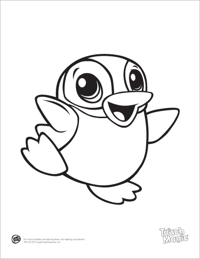 Learning Friends Penguins Baby Animal Coloring Printable From Leapfrog