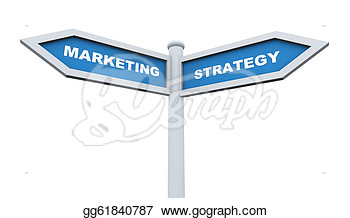 Marketing Plan Clipart Clip Art   Marketing Strategy Roadsign  Stock
