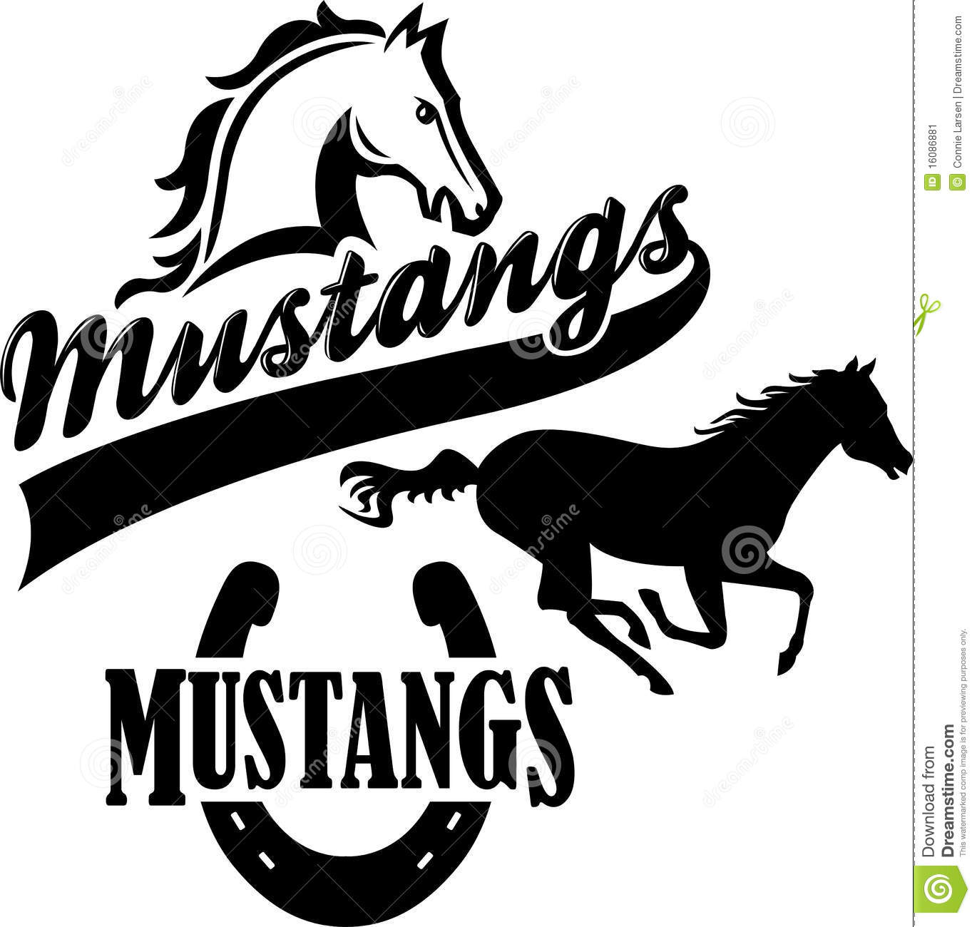Mustang Mascot Clipart Mustang Team Mascot Eps