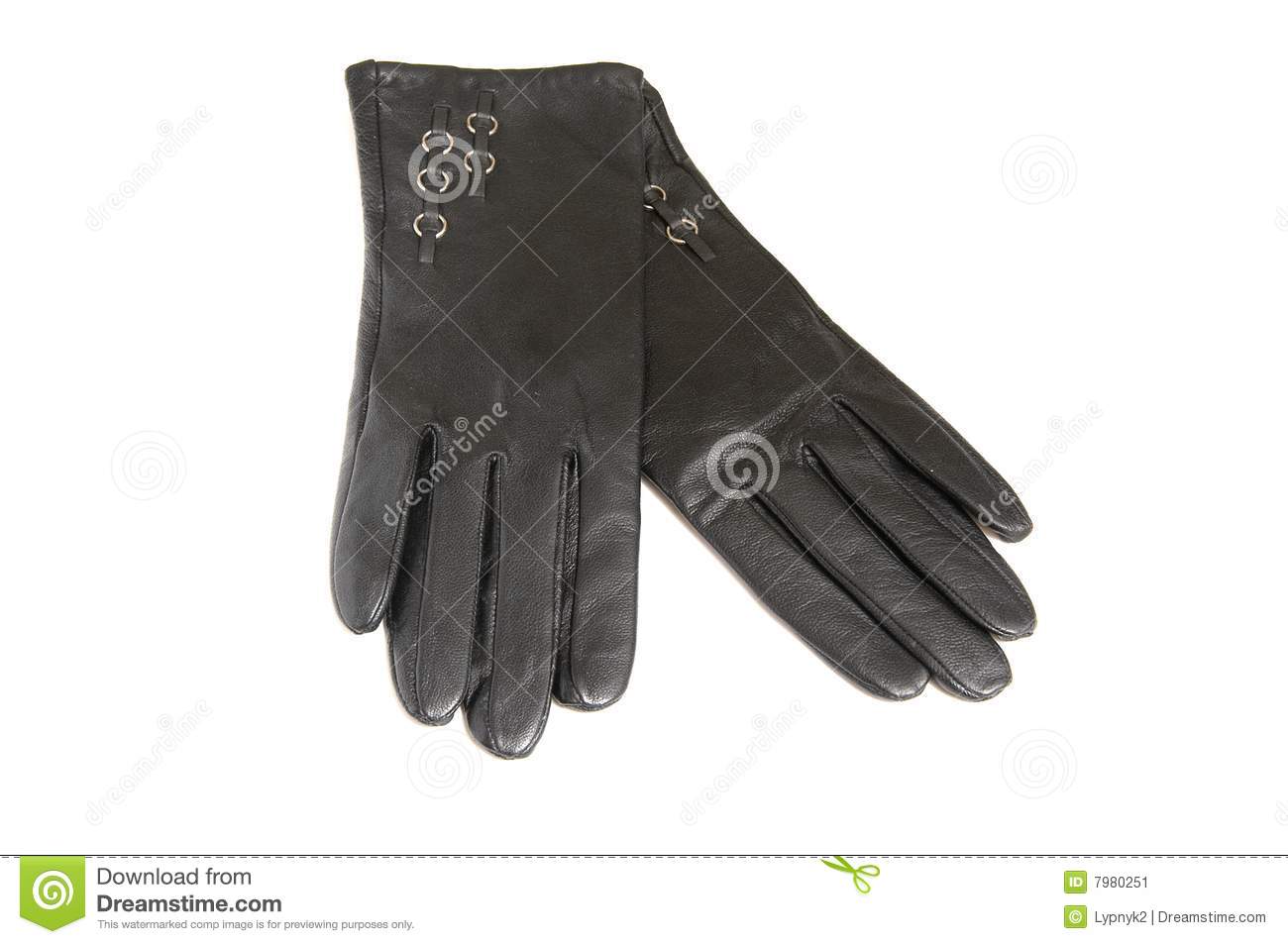Pair Of Women S Gloves On A White Background  Stock Image   Image