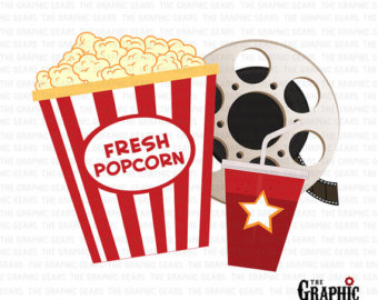 Popcorn Film Reel And Soda Clip Art   Pop Corn Clip Art Mini Set Clip    