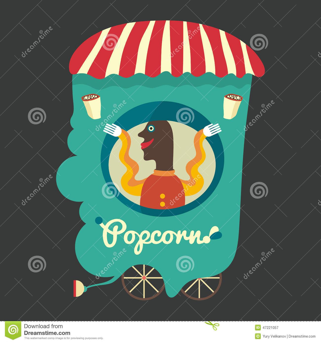 Popcorn Seller  Stock Vector   Image  47221057