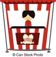 Popcorn Stall Vector Clipart And Illustrations