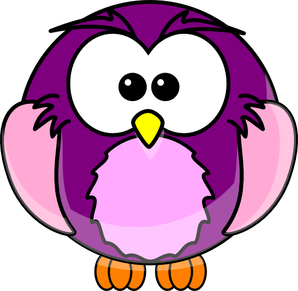 Purple Cartoon Owl Clip Art At Clker Com   Vector Clip Art Online