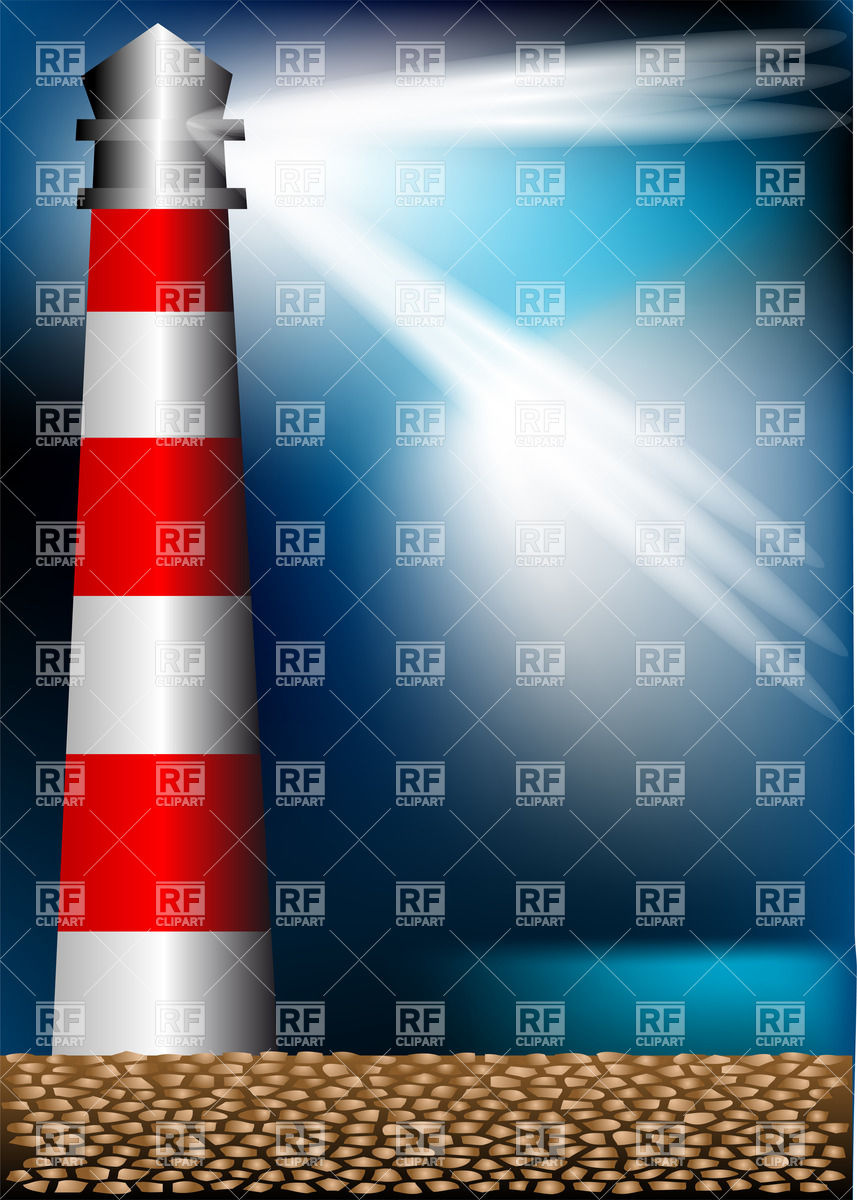 Red And White Lighthouse 25532 Download Royalty Free Vector Clipart