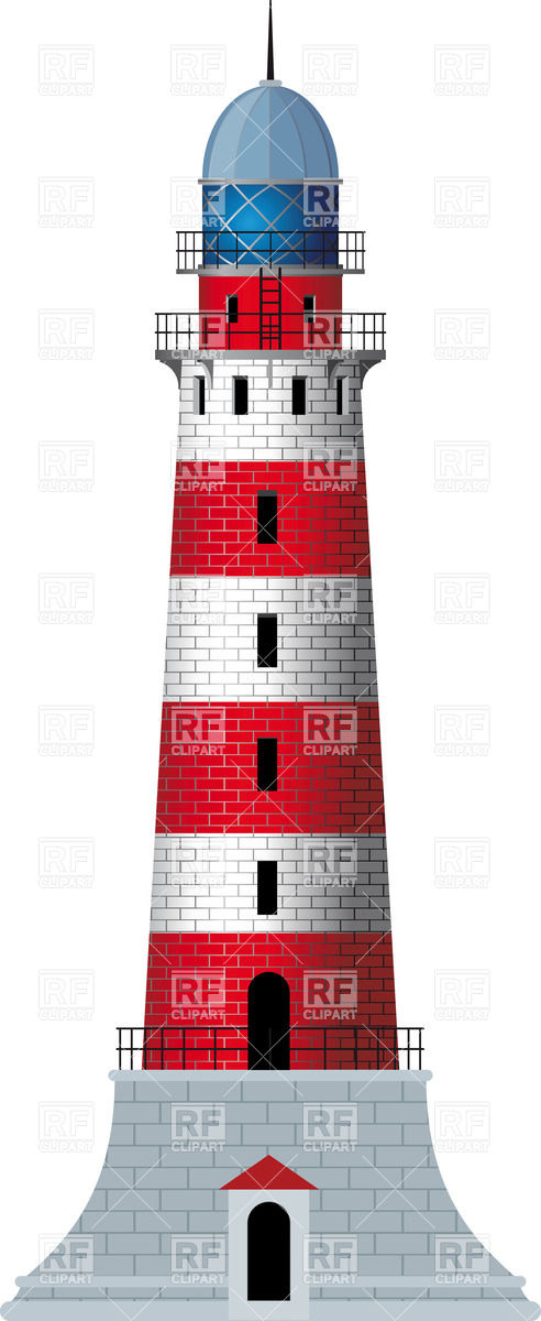 Red And White Lighthouse Download Royalty Free Vector Clipart  Eps