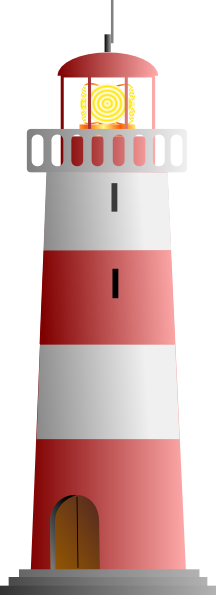 Red   White Lighthouse Clip Art At Clker Com   Vector Clip Art Online