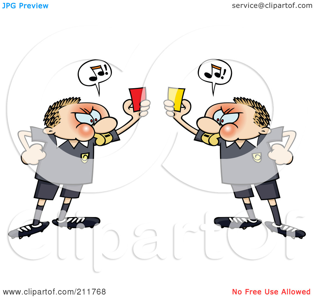 Royalty Free  Rf  Clipart Illustration Of Angry Soccer Referee Toon