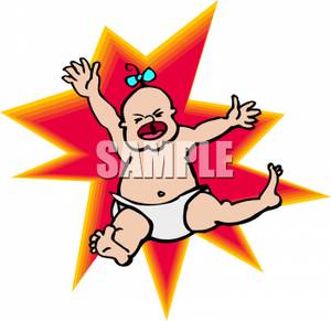 Screaming Baby Clipart Image