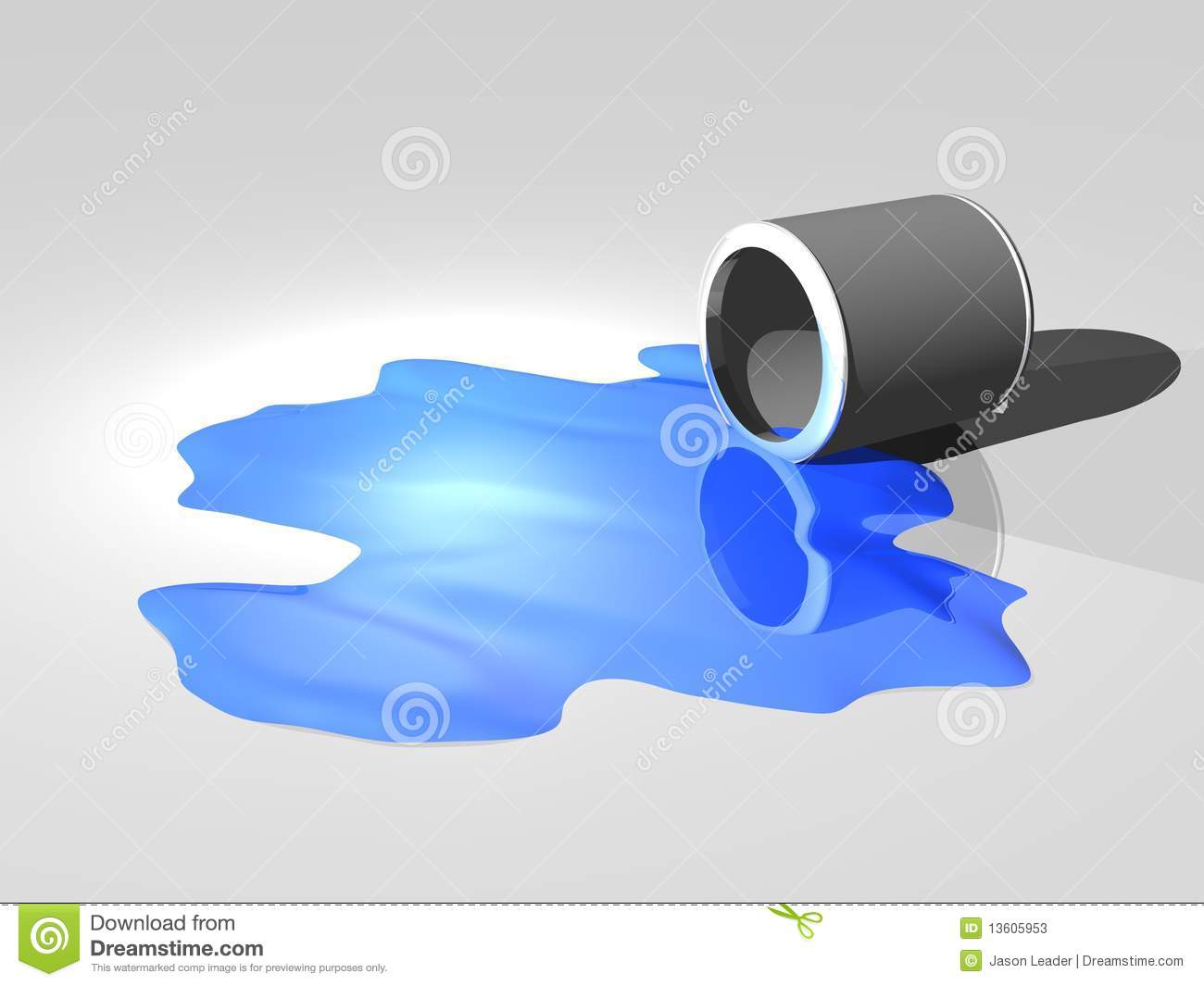 Spilled Paint Can Clipart A Bucket Of Blue Paint Spilled