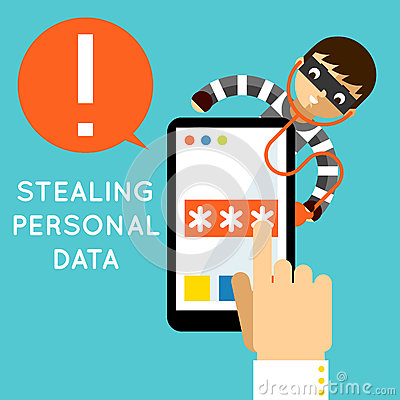 Stealing Personal Data  Internet Protection Hacker Crime Safety And    