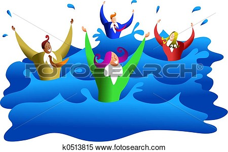 Stock Illustration   Drowning Business  Fotosearch   Search Clipart