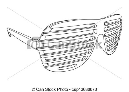 Vector Outline Shutter Shades On White    Csp13638873   Search Clipart    