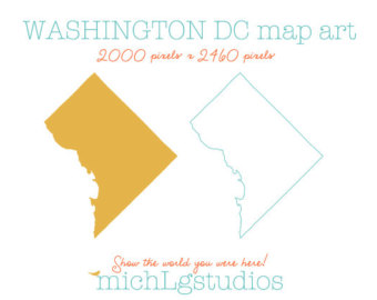 Washington Dc Map Art Clip Art