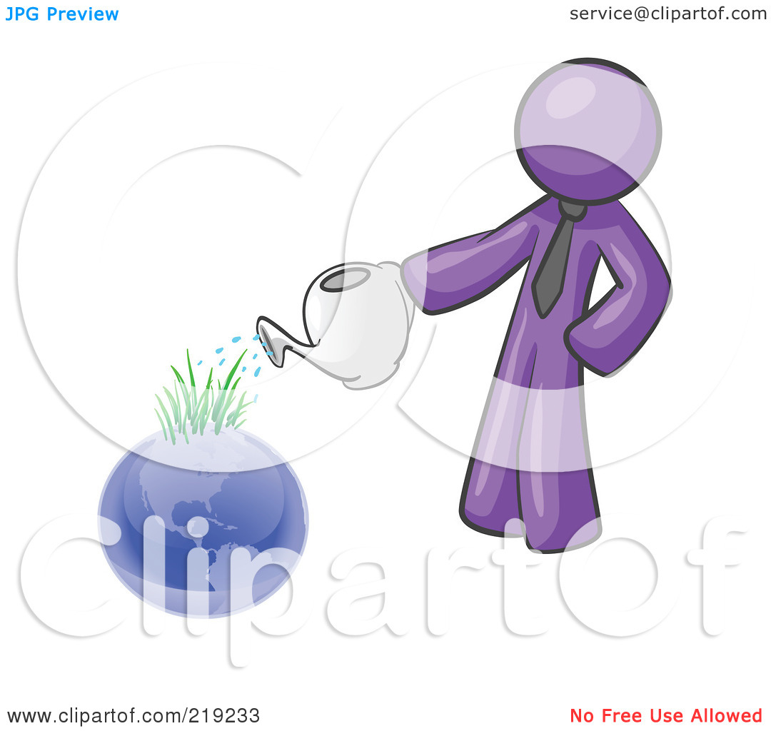 Watering Seeds Clipart Clipart Illustration Of A
