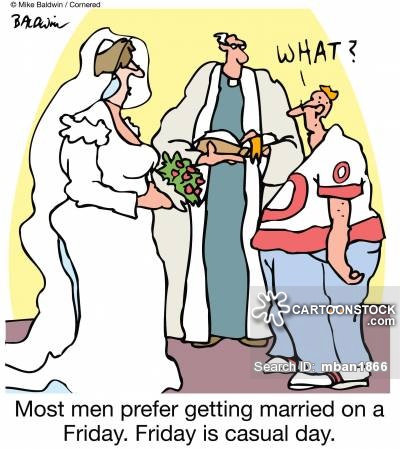 Cartoon People Getting Married