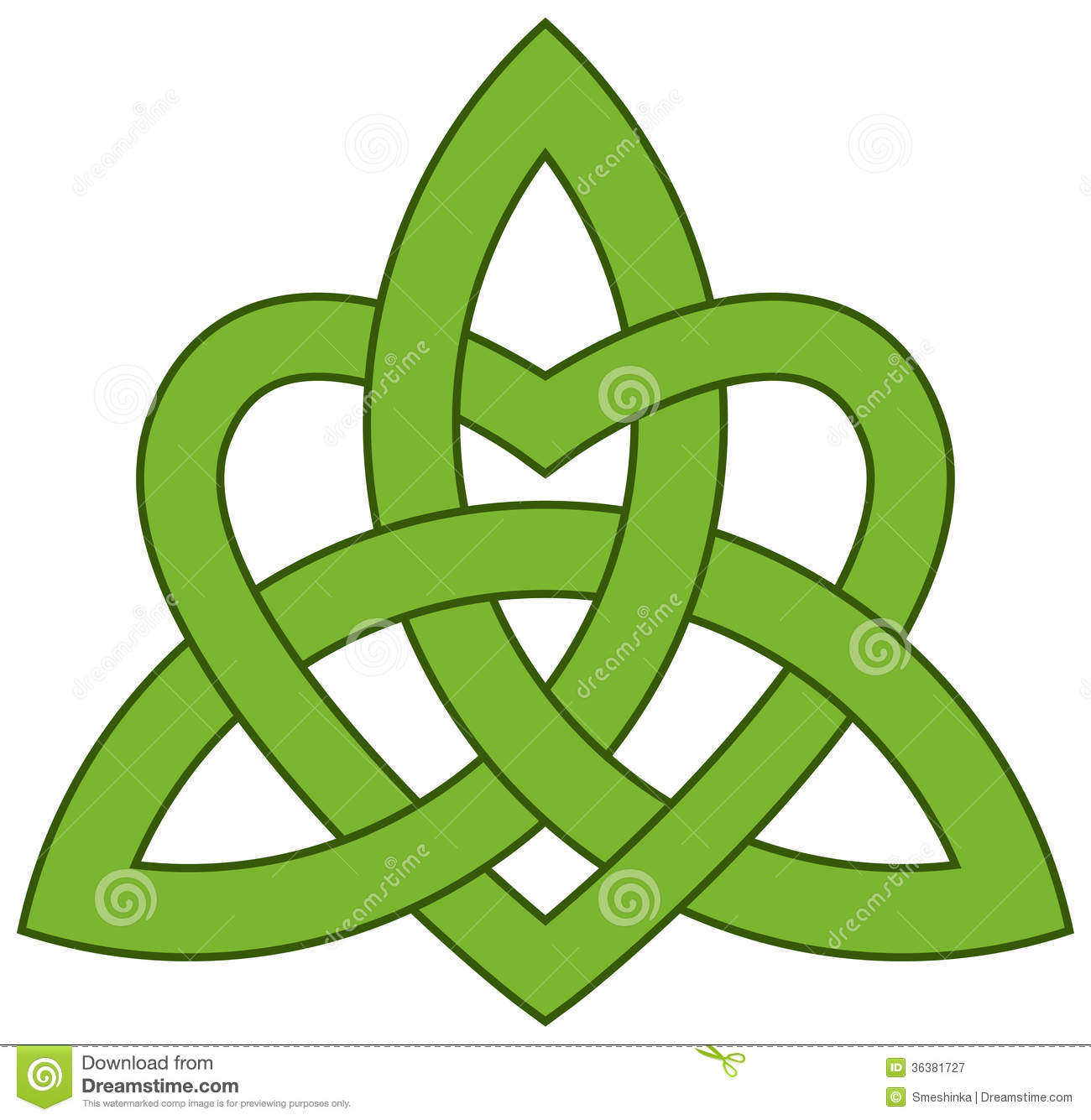 Celtic Trinity Knot With A Heart Royalty Free Stock Photography