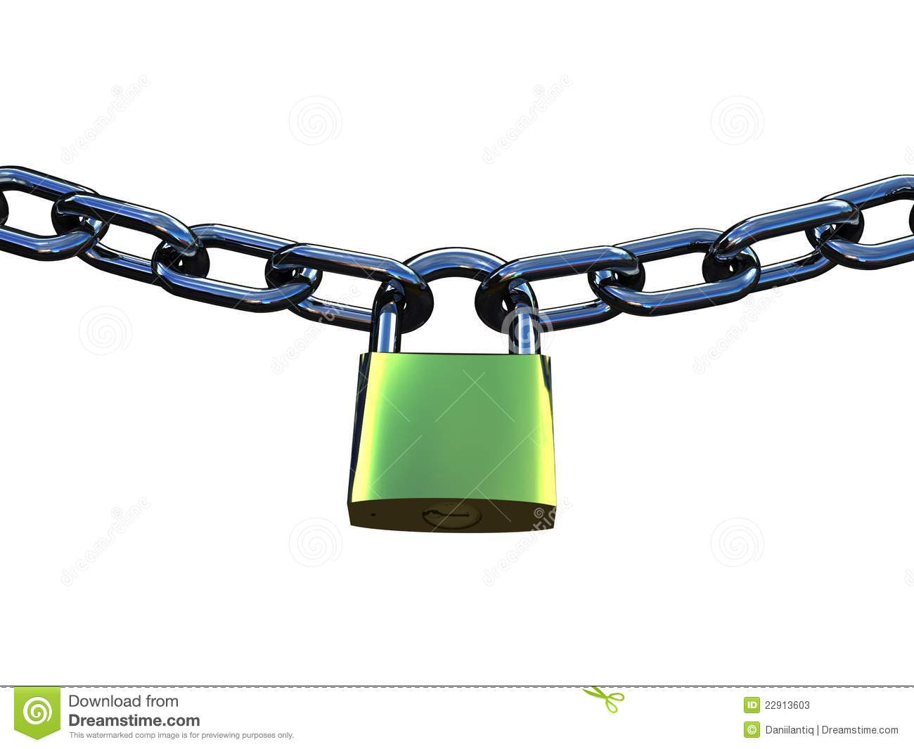 Chain And Lock Stock Photos   Image  22913603