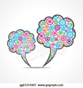       Colorful Gears Make Message Bubbles  Stock Clipart Gg67231897