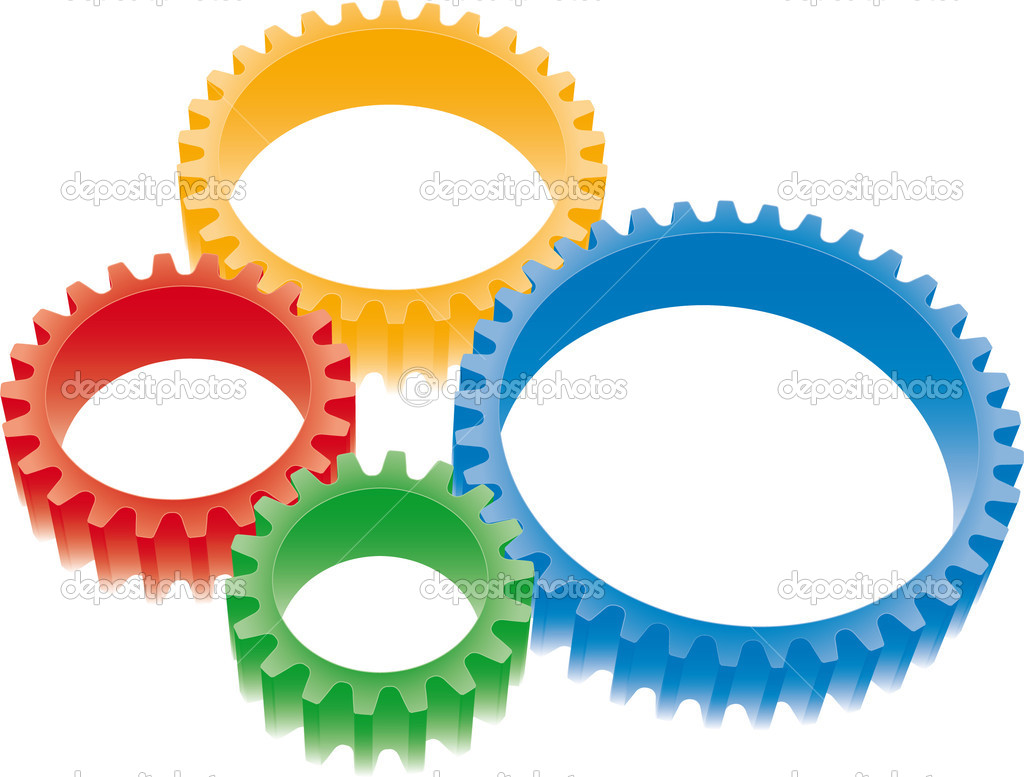 Colorful Gears   Stock Vector   Almagami  1689760