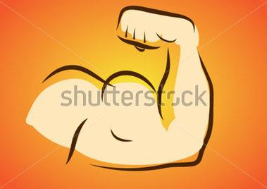 Flexing Muscle Of Strong Arm Bicep Stock Vector   Clipart Me
