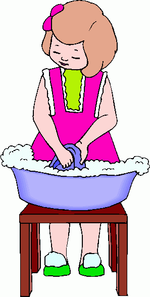Girl Washing Dishes Clipart   Girl Washing Dishes Clip Art