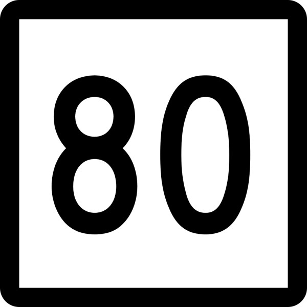 Number 80 Clipart