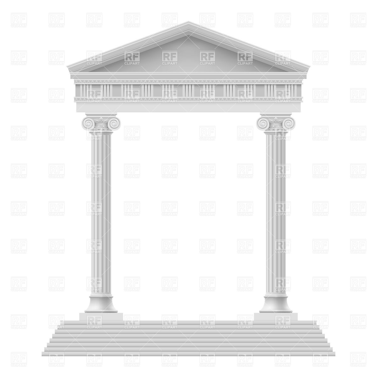 Roman Temple With Columns Download Royalty Free Vector Clipart  Eps