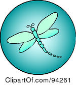 Royalty Free  Rf  Blue Dragonfly Clipart Illustrations Vector