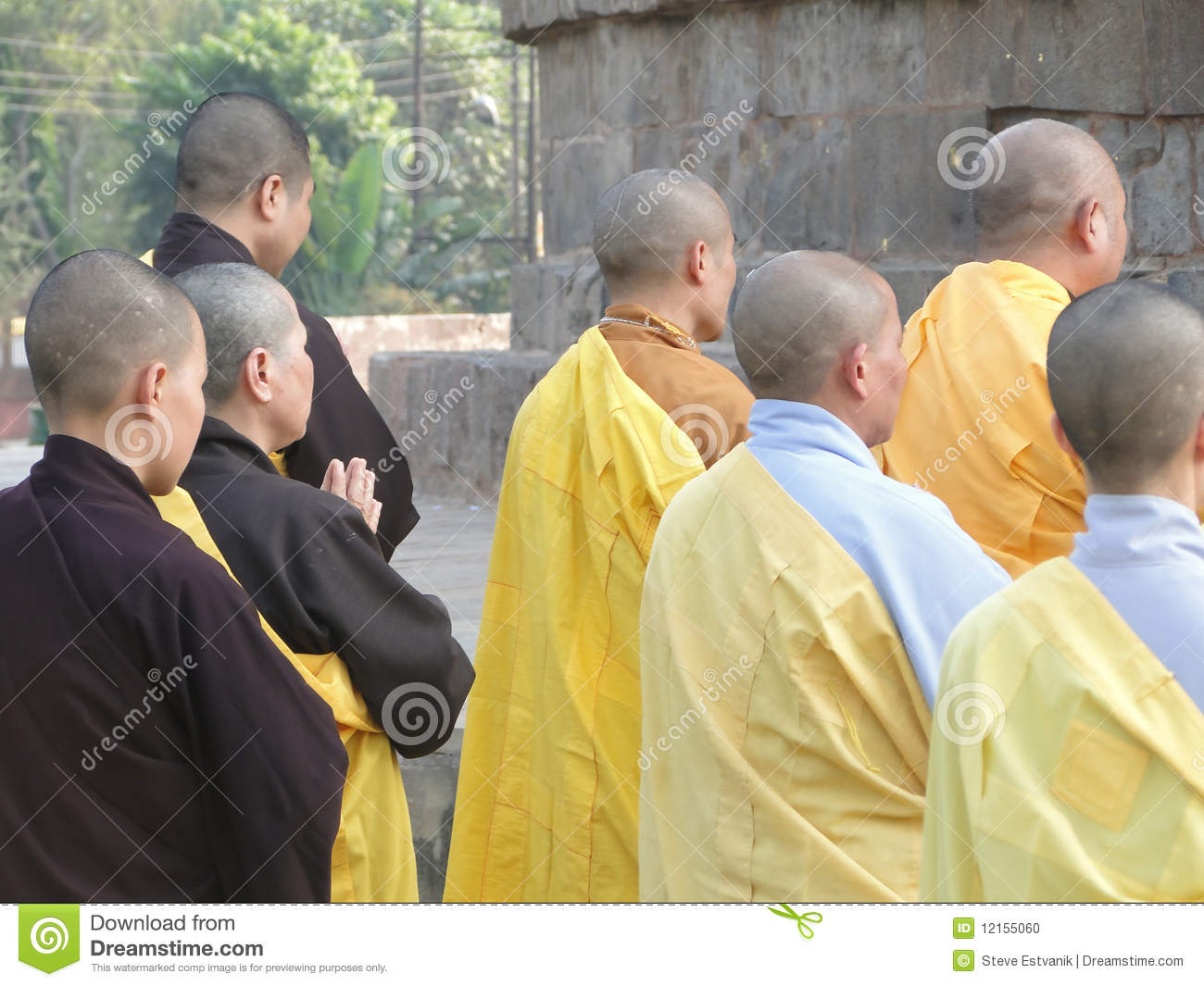 Sarnath India   6 Nov 2009   Japanese Monks And Nuns Perform Buddhist